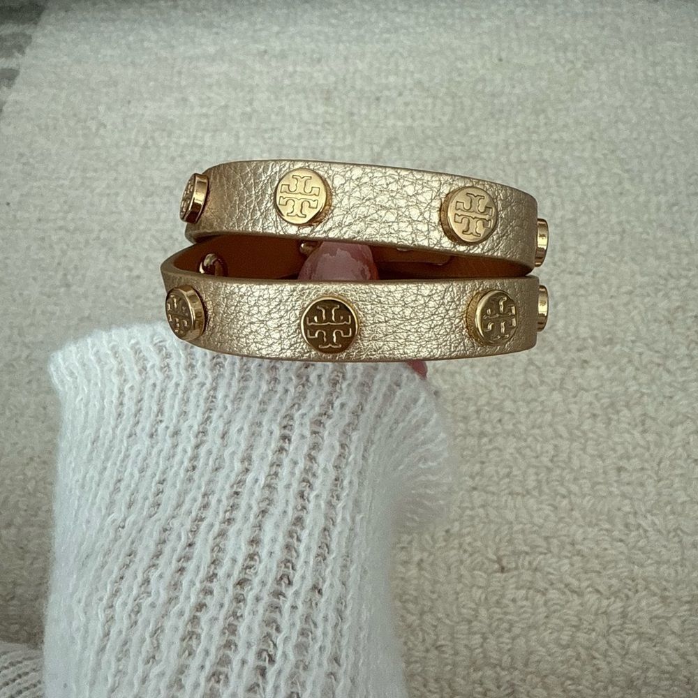 Tory Burch Double Wrap Gold Bracelet
